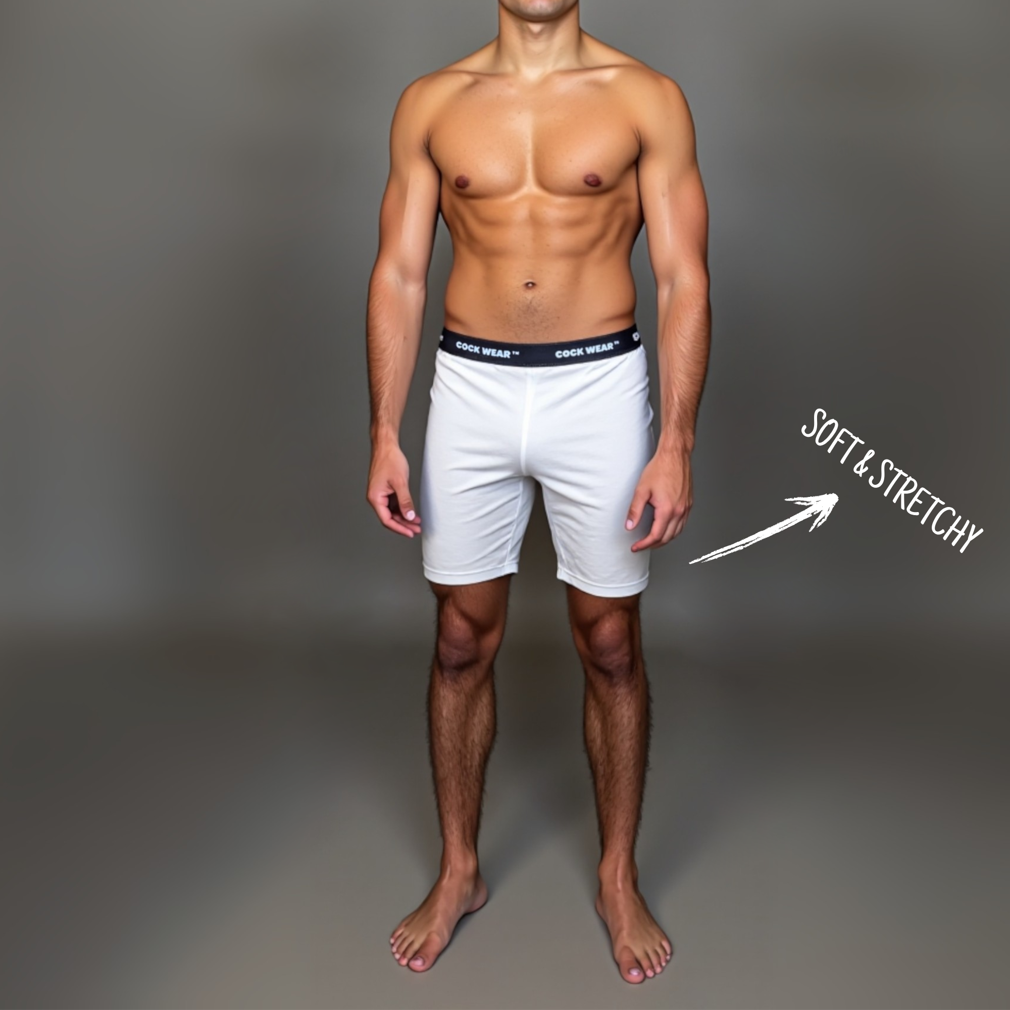 White Shorts Premium + CockWear™ - Free Shipping