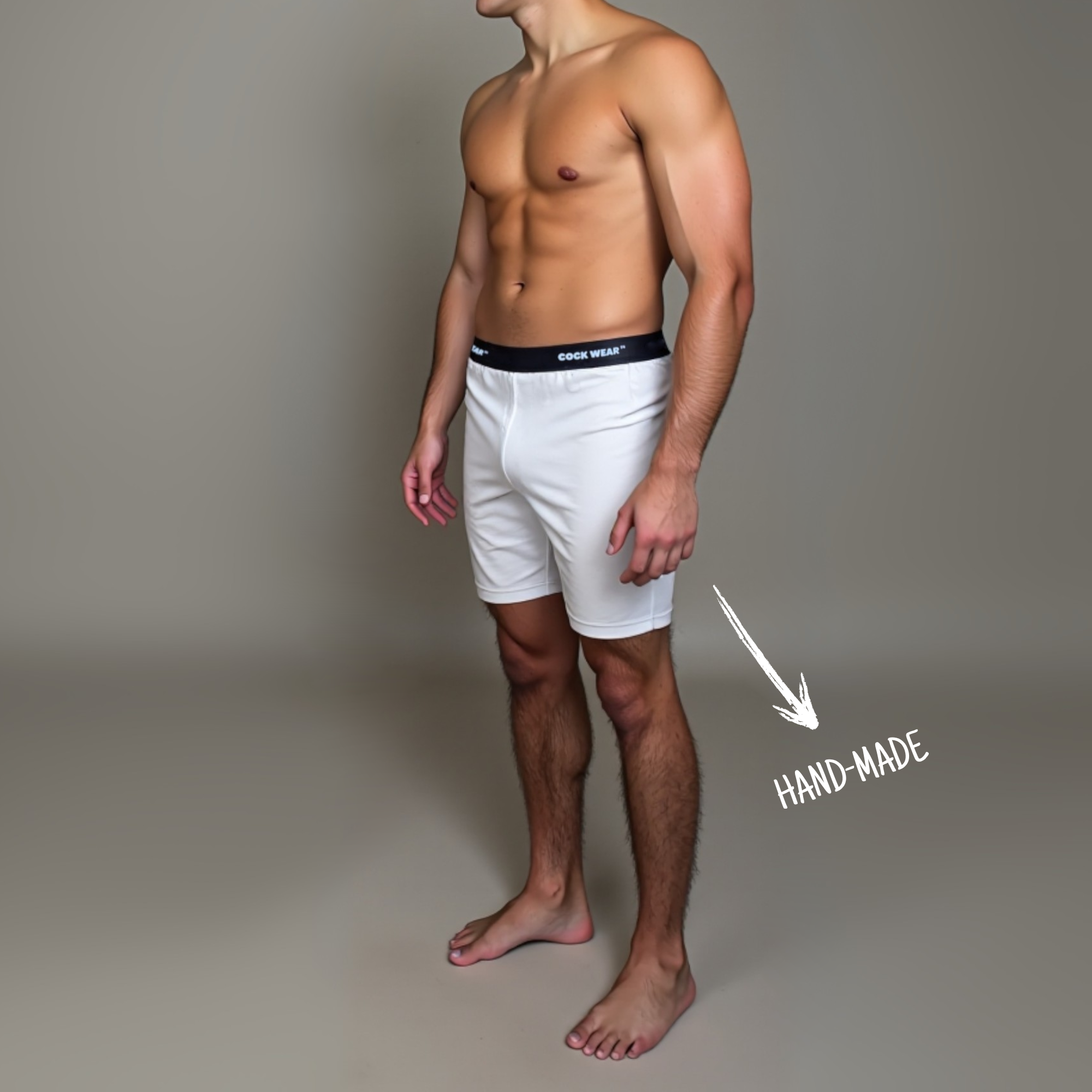 White Shorts Premium + CockWear™ - Free Shipping