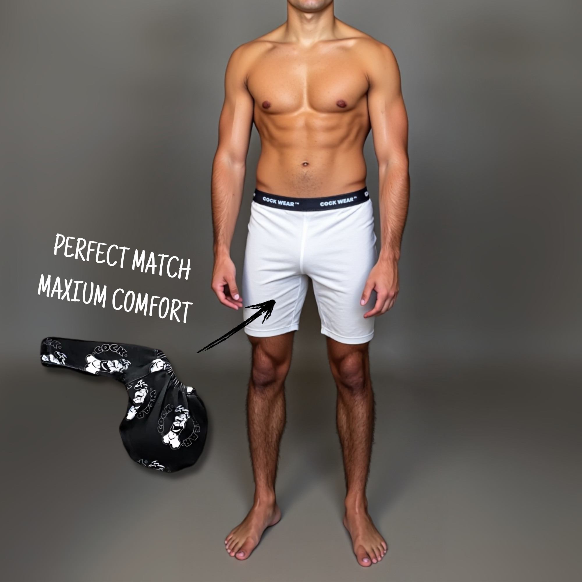 White Shorts Premium + CockWear™ - Free Shipping